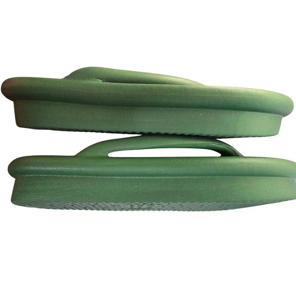 Green Foam Platform Flip Flops Cushioned Thong Sandals EU 42-43 Beach Spa Slides